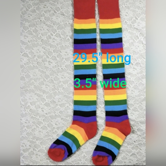 Rainbow Over-the-Knee Socks W - Picture 3 of 3